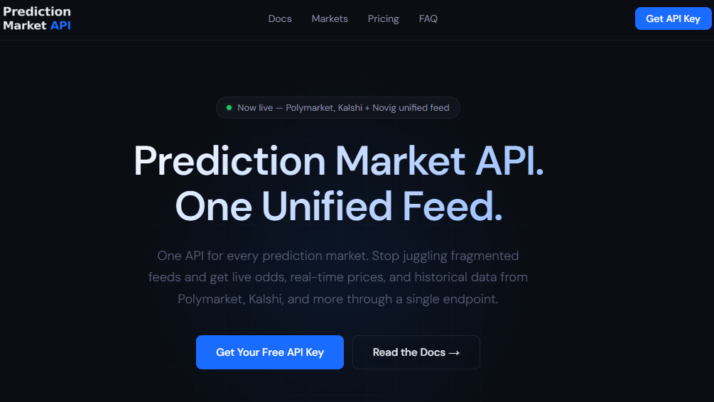 SaaS Prediction Market API Website with SEO